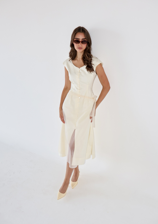 BEBE DRESS - BUTTER YELLOW