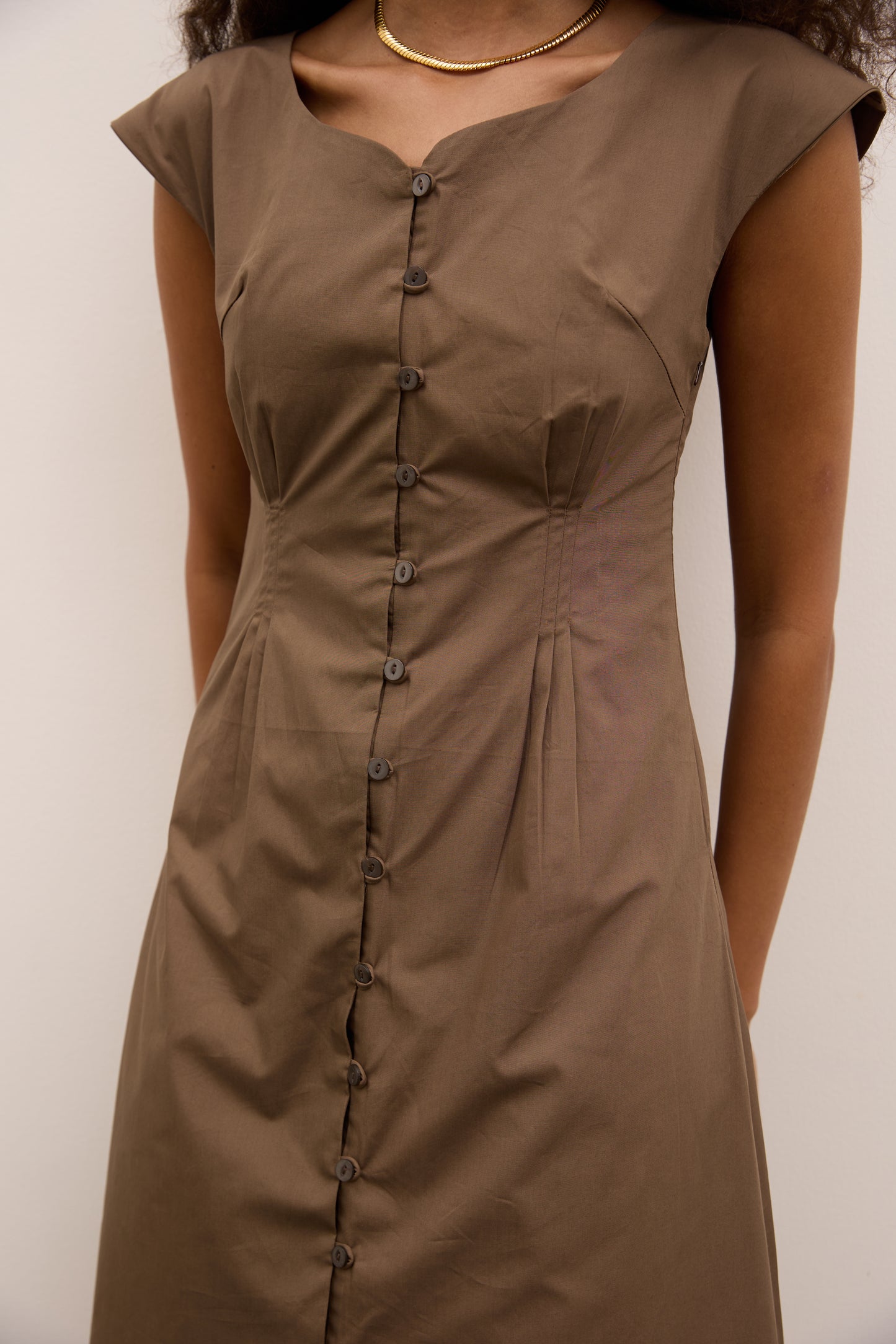 BEBE DRESS - TAUPE
