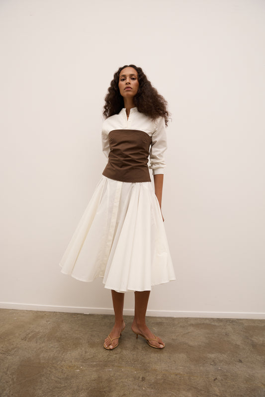 OLLY COORD - WHITE/BROWN