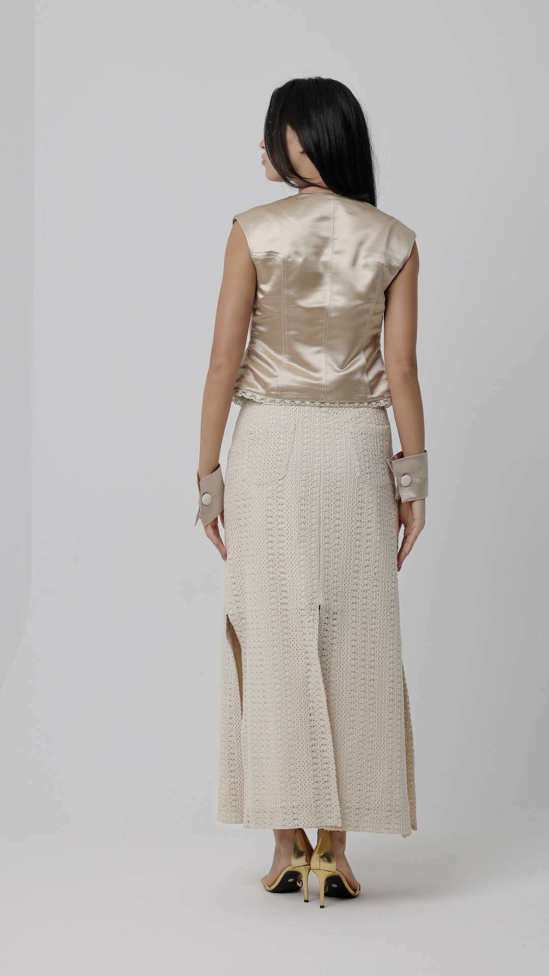 003. BEIGE (SKIRT 4 PIECE COORD SET)