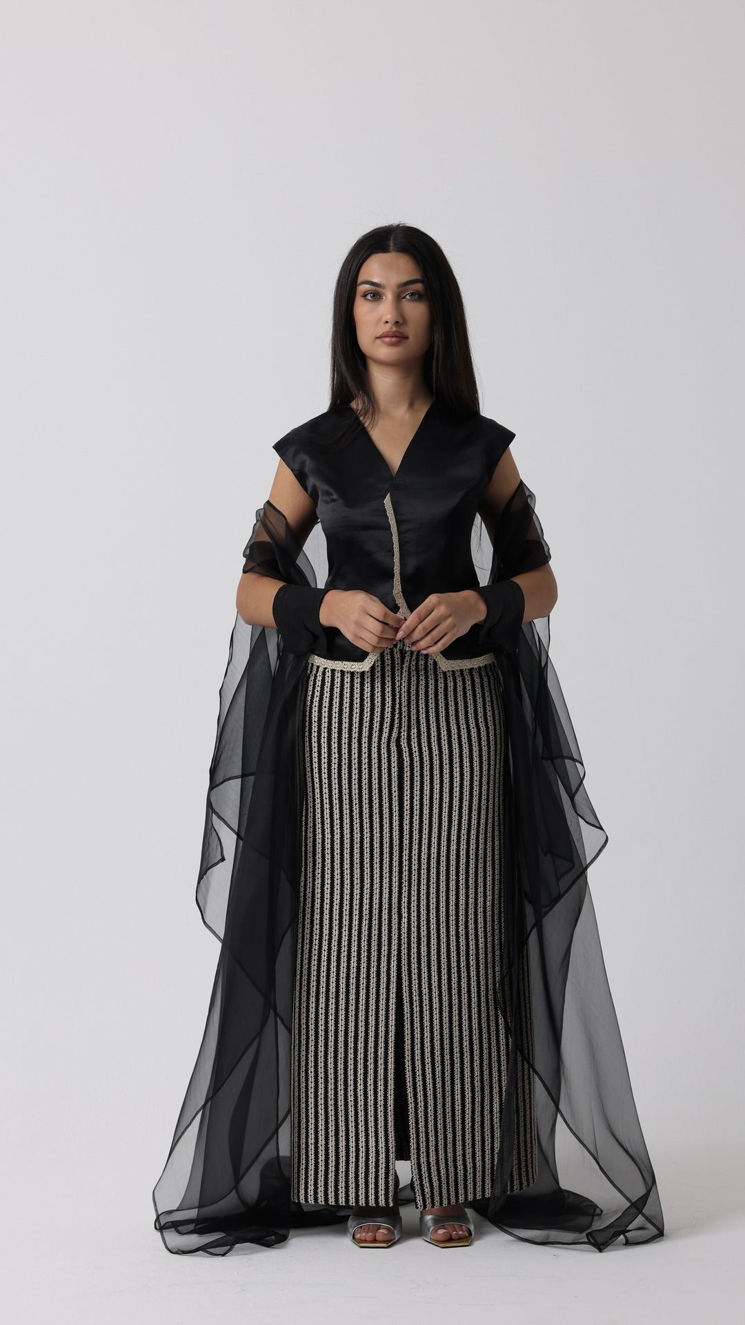 004. BLACK (SKIRT 4 PIECE COORD SET)