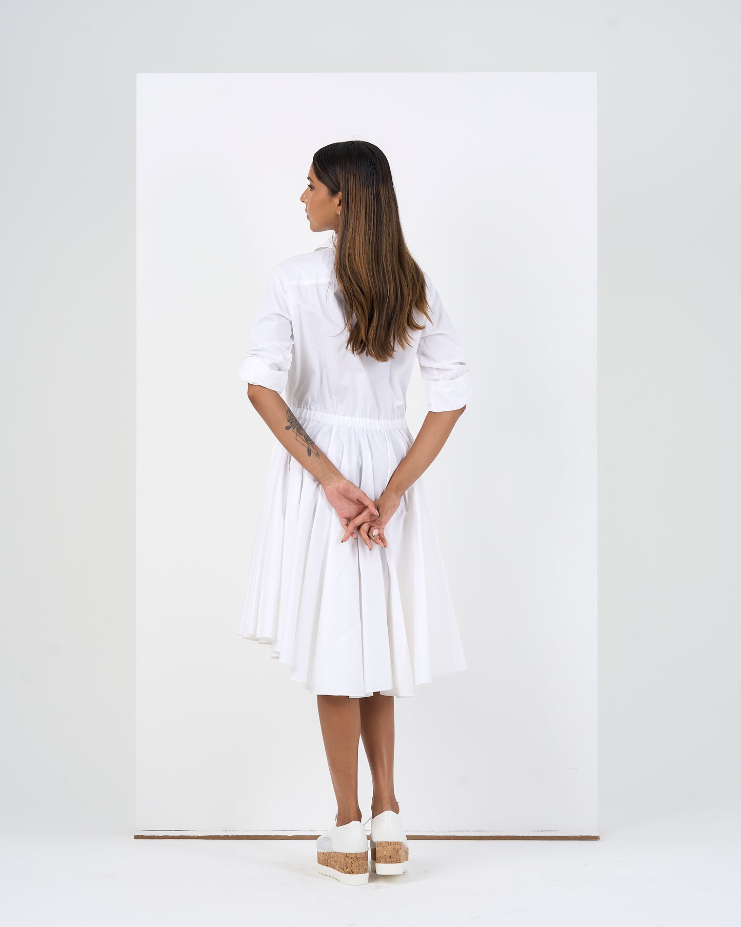 POPLIN LONG SLEEVES DRESS