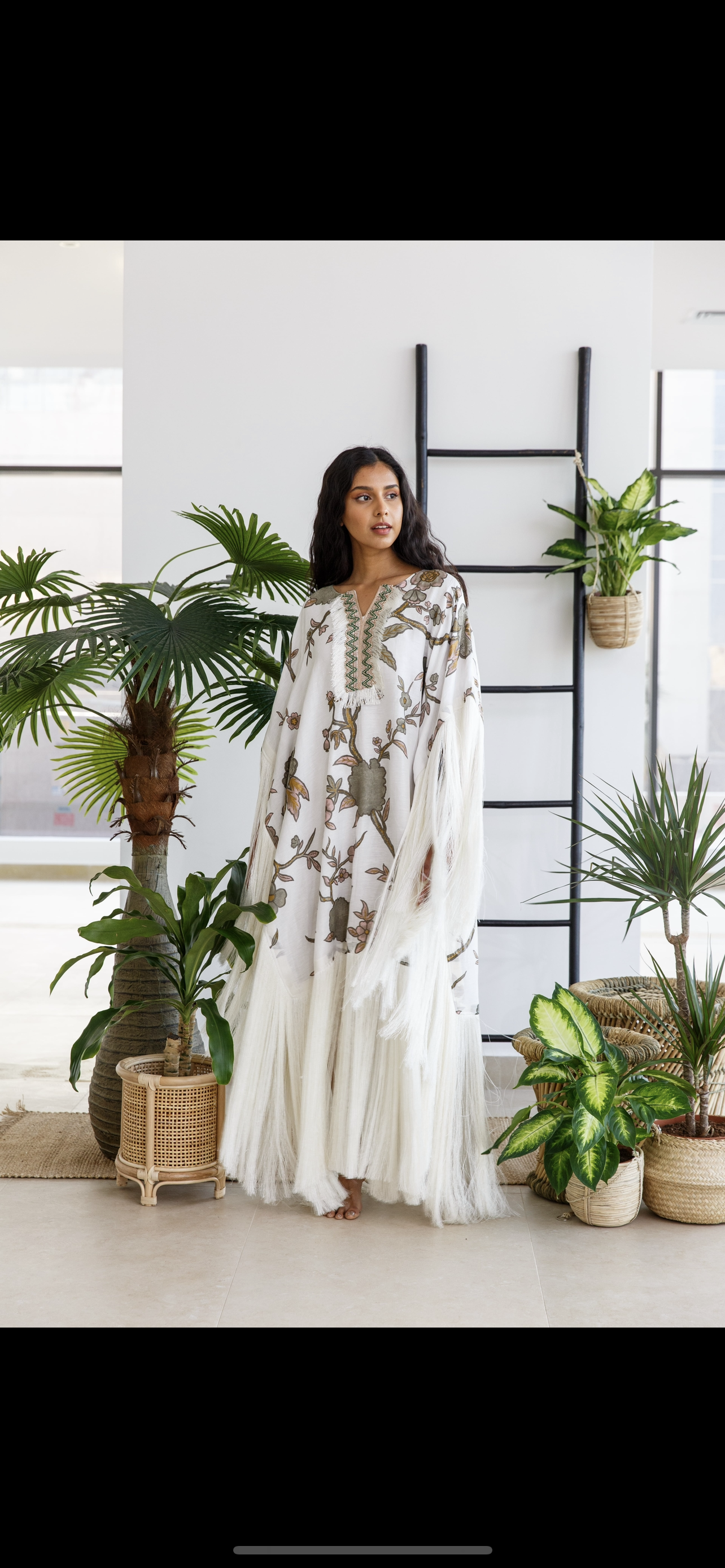 Print Fringes Kimono
