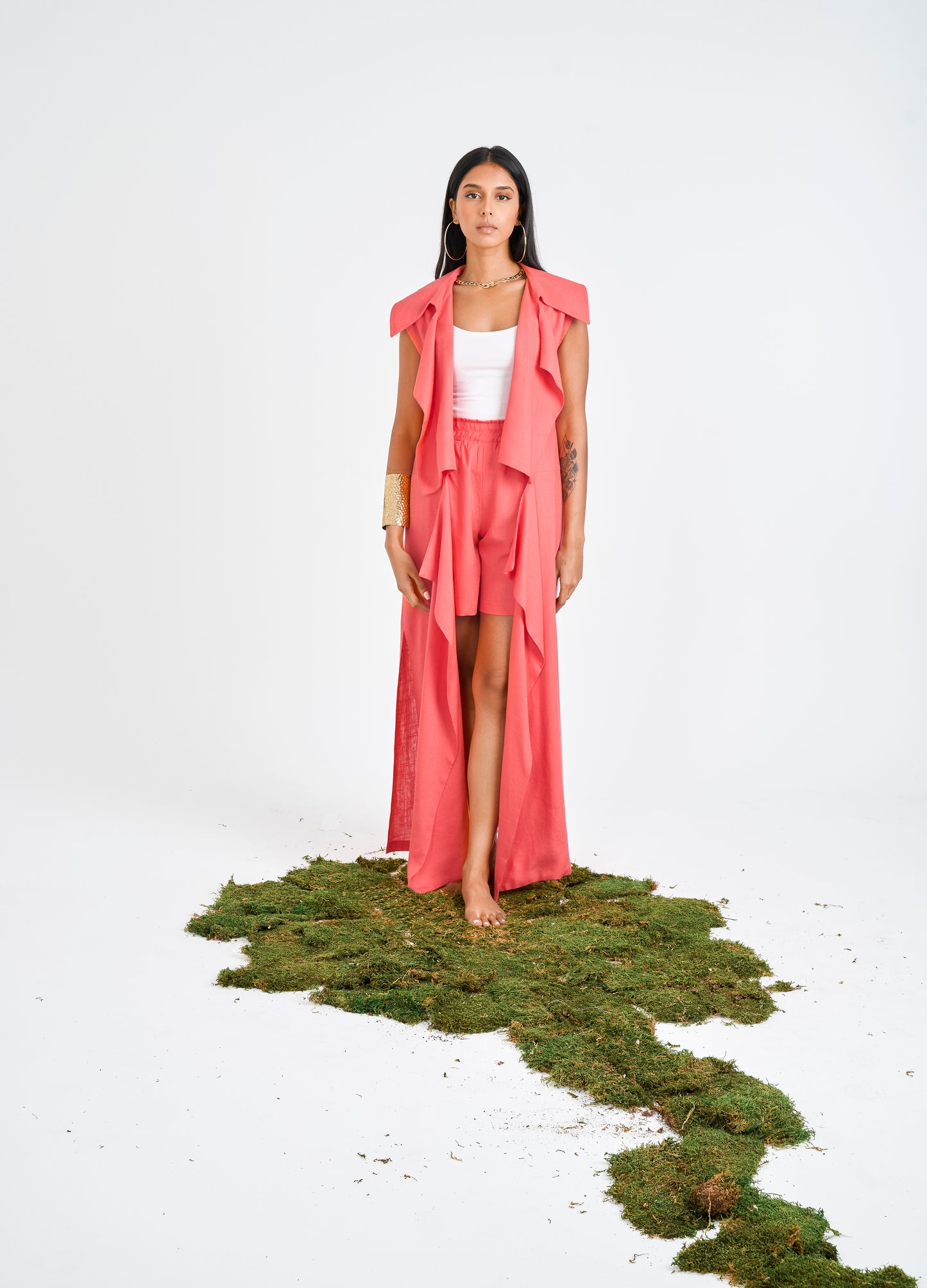 SUMMER TRENCH SET (CORAL)