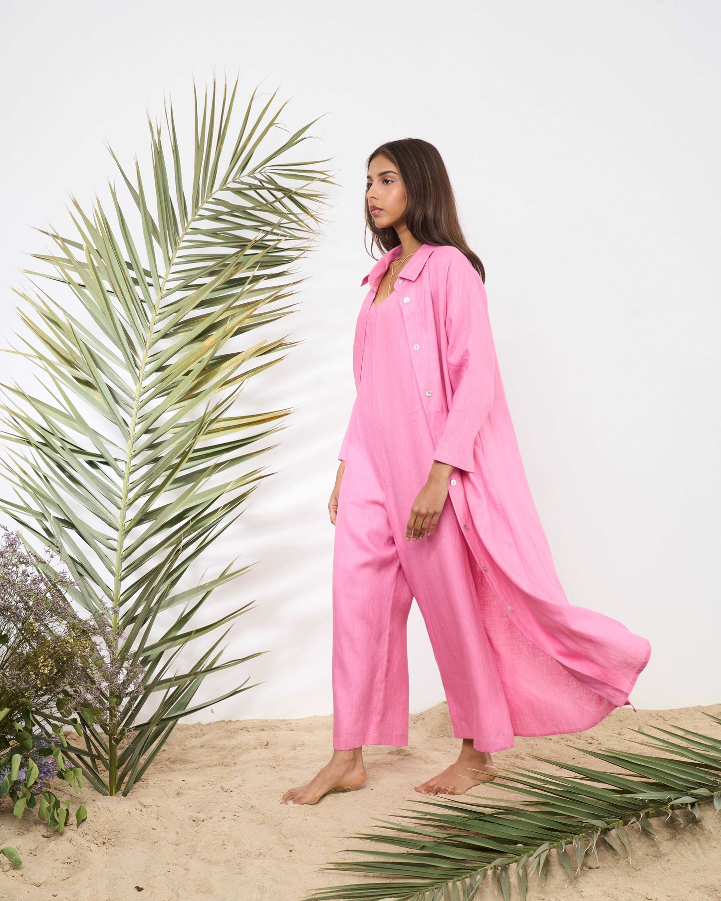 LINEN JUMPSUIT COORD SET