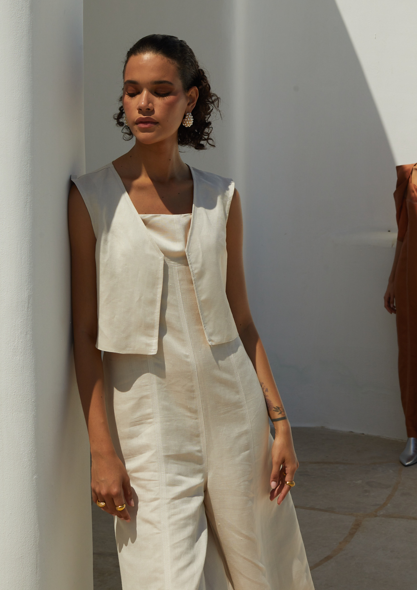 Elba Jumpsuit Coord - Beige