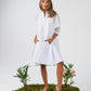 MESH POPLIN DRESS
