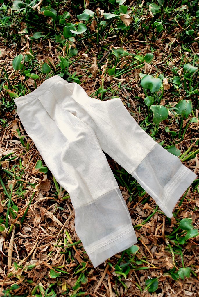 HALF SHEER PANTS