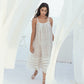 STRIPE PLEATED KAFTAN
