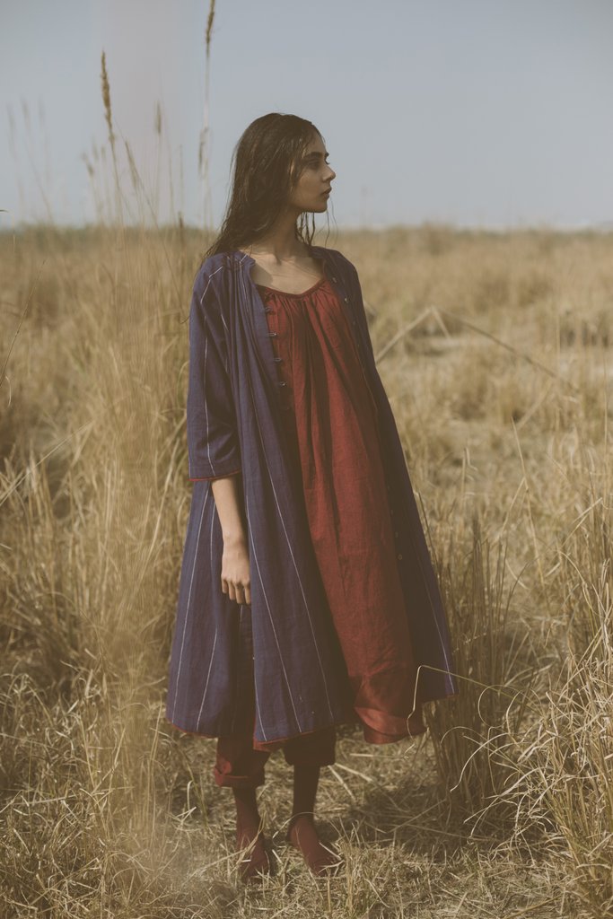 INDIGO LINED KAFTAN
