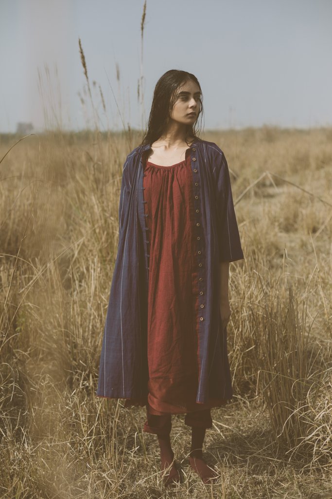INDIGO LINED KAFTAN