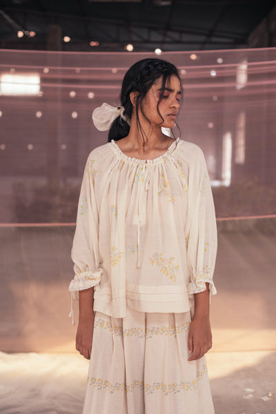 FLORA PEASANT TOP