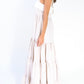 Ibiza layered dress -Striped Beige