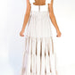 Ibiza layered dress -Striped Beige