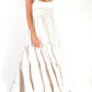 Ibiza layered dress -Striped Beige