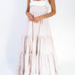 Ibiza layered dress -Striped Beige