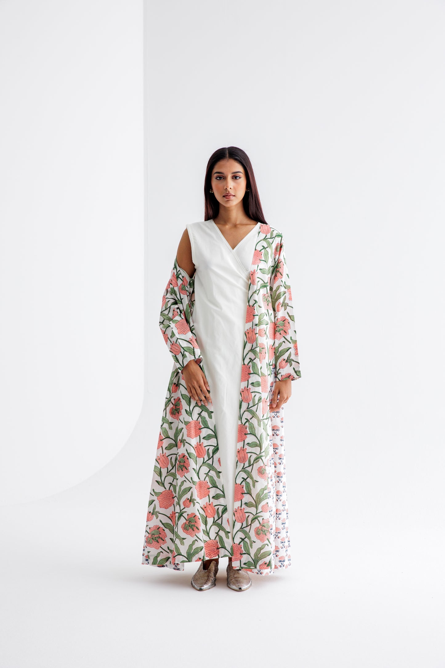 PRINT WRAP DRESS COORD