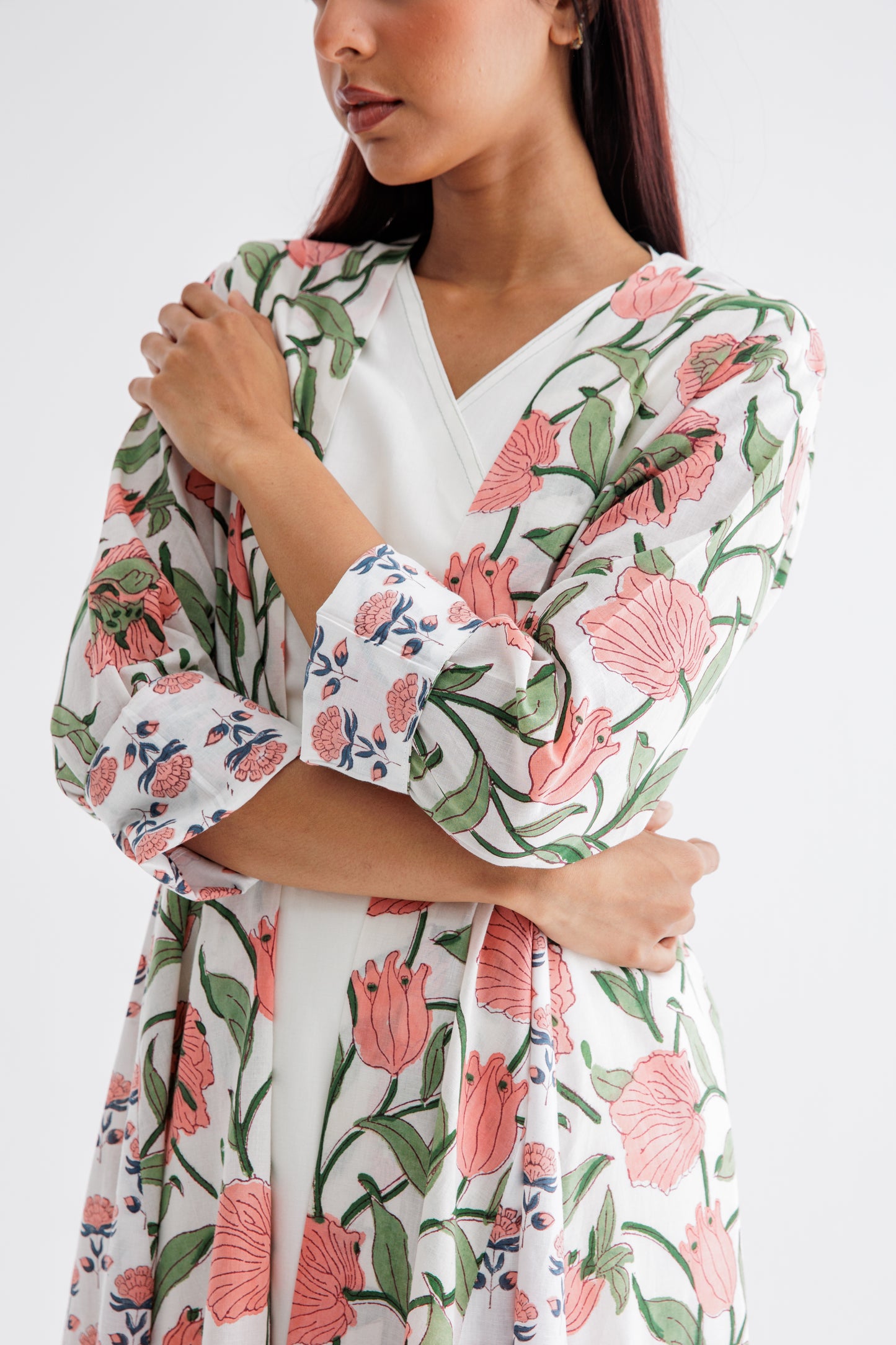 PRINT WRAP DRESS COORD