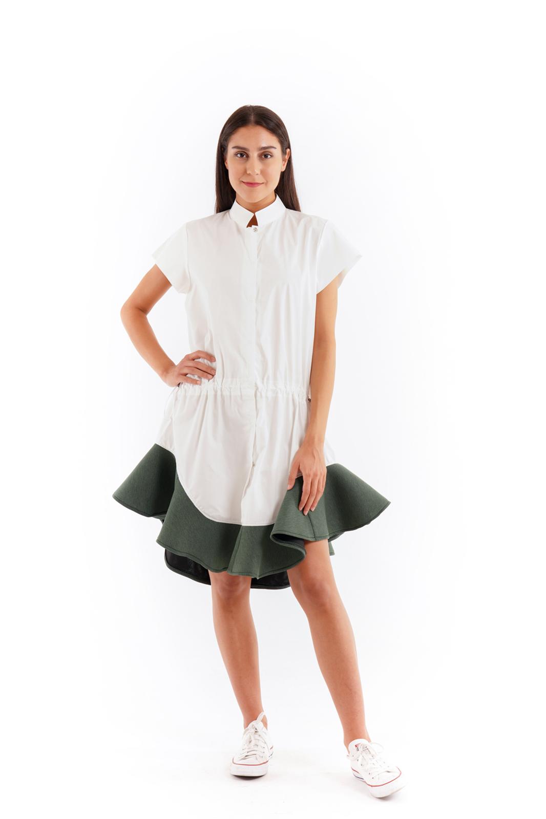 PEPLUM SHIRT DRESS