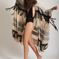 WAGA FRINGED KIMONO COVERUP
