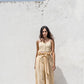 RUFFLED STRIPED PANTS