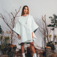 QUILTED LEATHER PONCHO (GREEN)