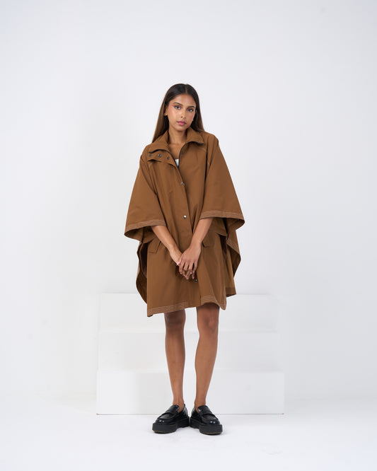 PONCHO (TAN/GREEN)