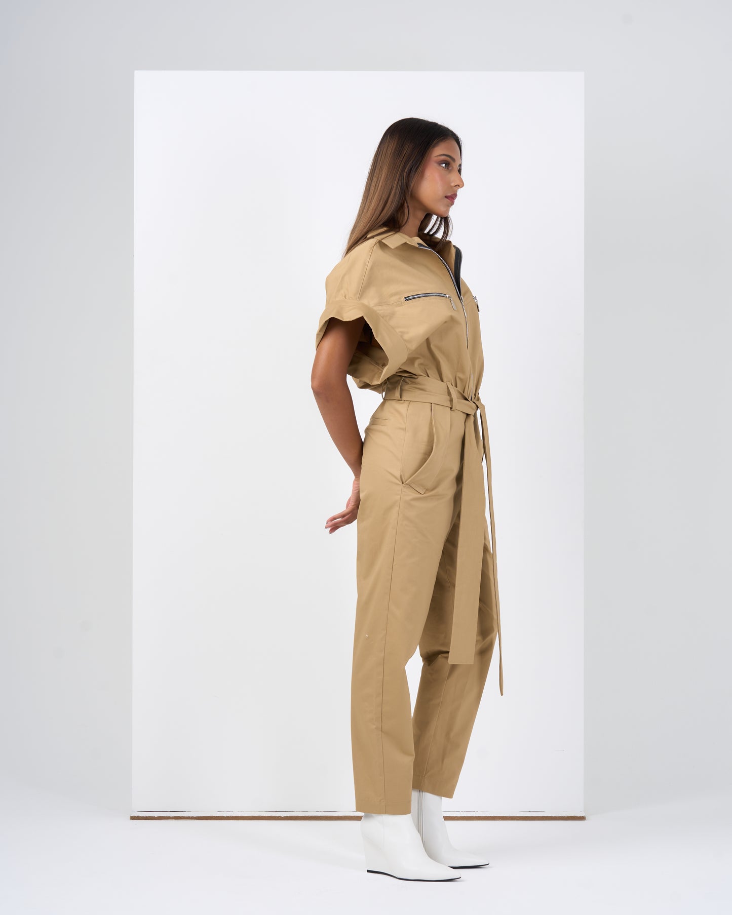CARGO JUMPSUIT (BEIGE)
