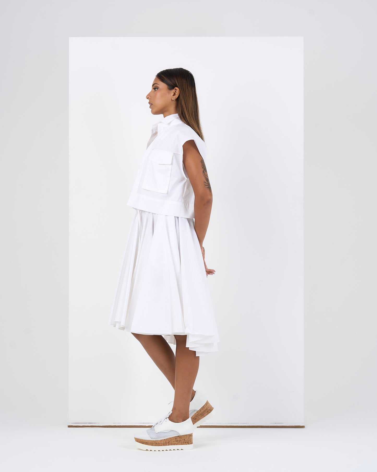 CARGO DRESS SET (WHITE)