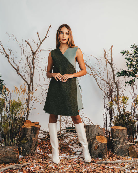 WRAP DRESS (GREEN)