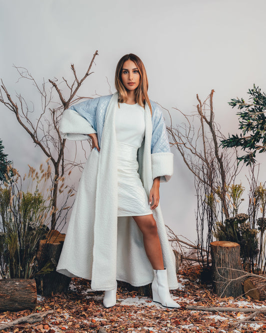SEMI QUILT BISHT (BLUE)