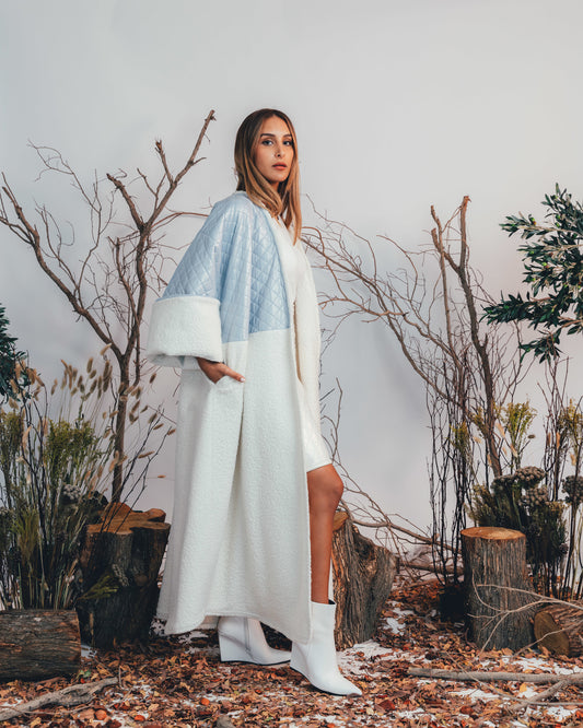 SEMI QUILT BISHT (BLUE)