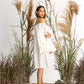 RUFFLED SLEEVES DRESS
