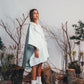 QUILTED LEATHER PONCHO (GREEN)