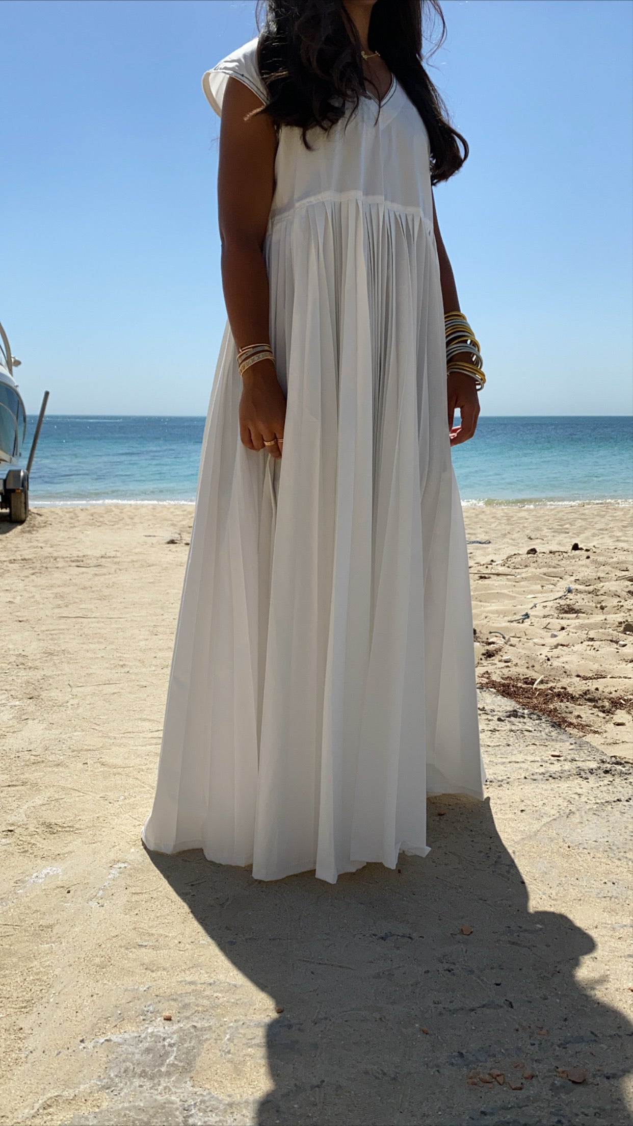PLISSE DRESS