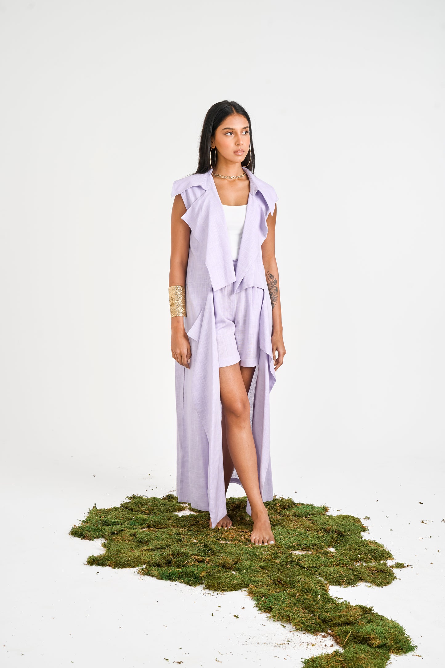 SUMMER TRENCH SET (LILAC)