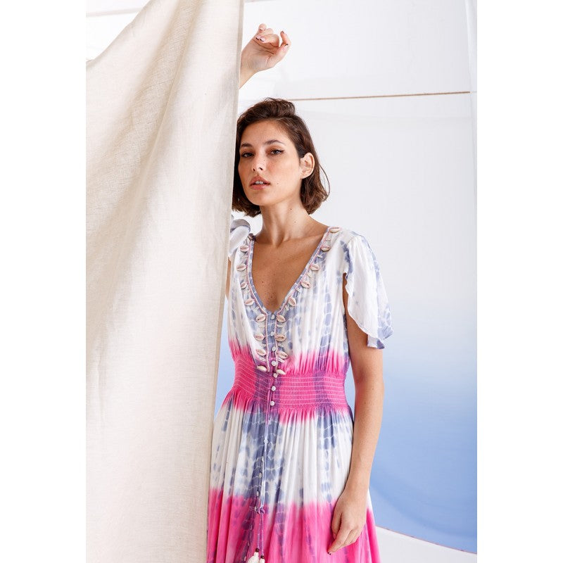 HIGH LOW TIE DYE DRESS (PINK)